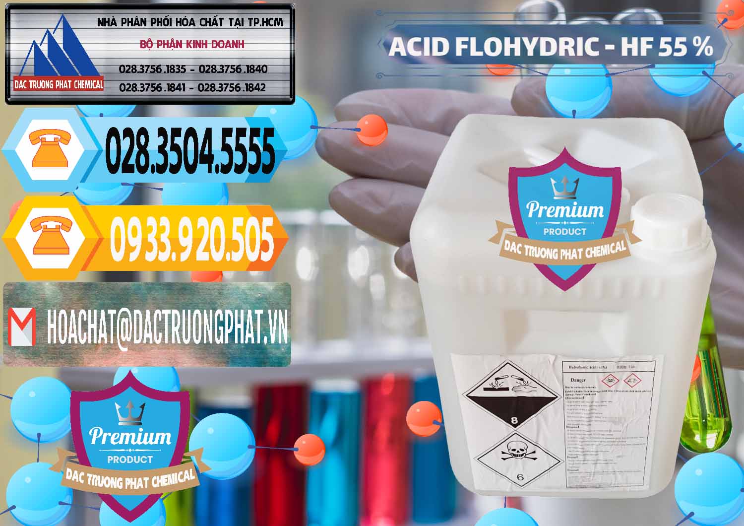 Công ty kinh doanh ( bán ) Axit HF - Acid HF 55% Can Trắng Trung Quốc China - 0079 - Nhập khẩu _ cung cấp hóa chất tại TP.HCM - hoachattayrua.net