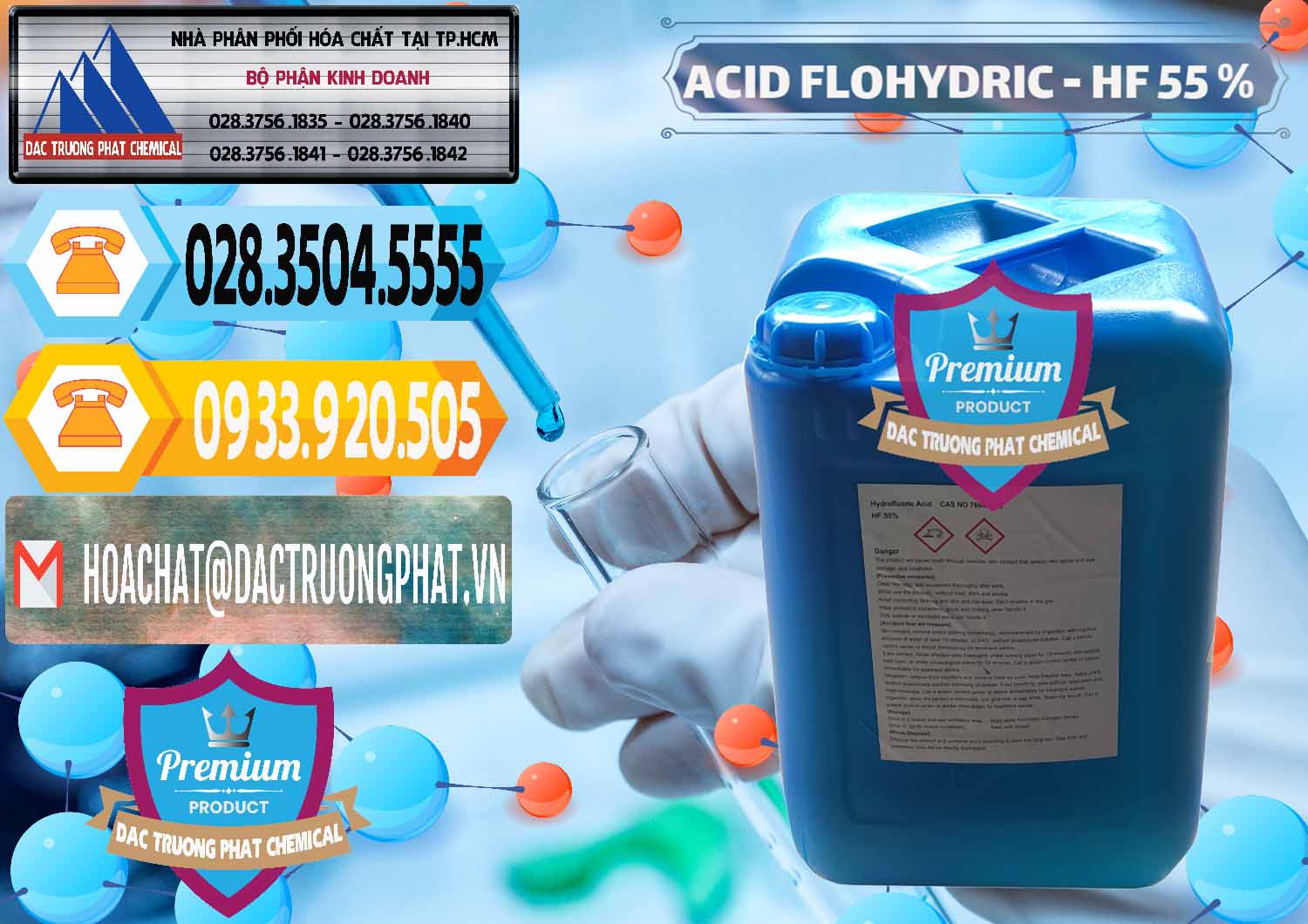 Đơn vị chuyên nhập khẩu _ bán Axit HF - Acid HF 55% Can Xanh Trung Quốc China - 0080 - Phân phối - cung cấp hóa chất tại TP.HCM - hoachattayrua.net