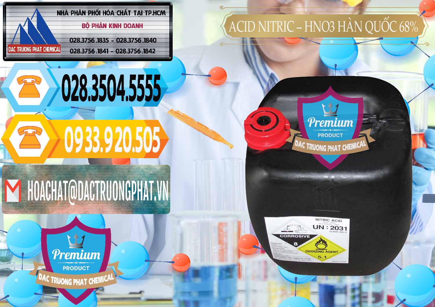 Đơn vị cung ứng ( bán ) Acid Nitric – Axit Nitric HNO3 68% Huchem Hàn Quốc Korea - 0030 - Cung ứng - phân phối hóa chất tại TP.HCM - hoachattayrua.net