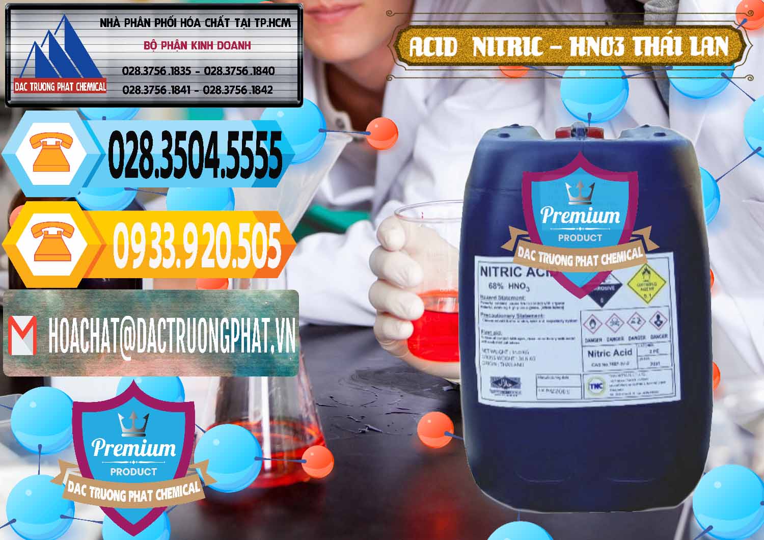 Cty phân phối & bán Acid Nitric – Axit Nitric HNO3 Thái Lan Thailand - 0344 - Cty chuyên phân phối & kinh doanh hóa chất tại TP.HCM - hoachattayrua.net