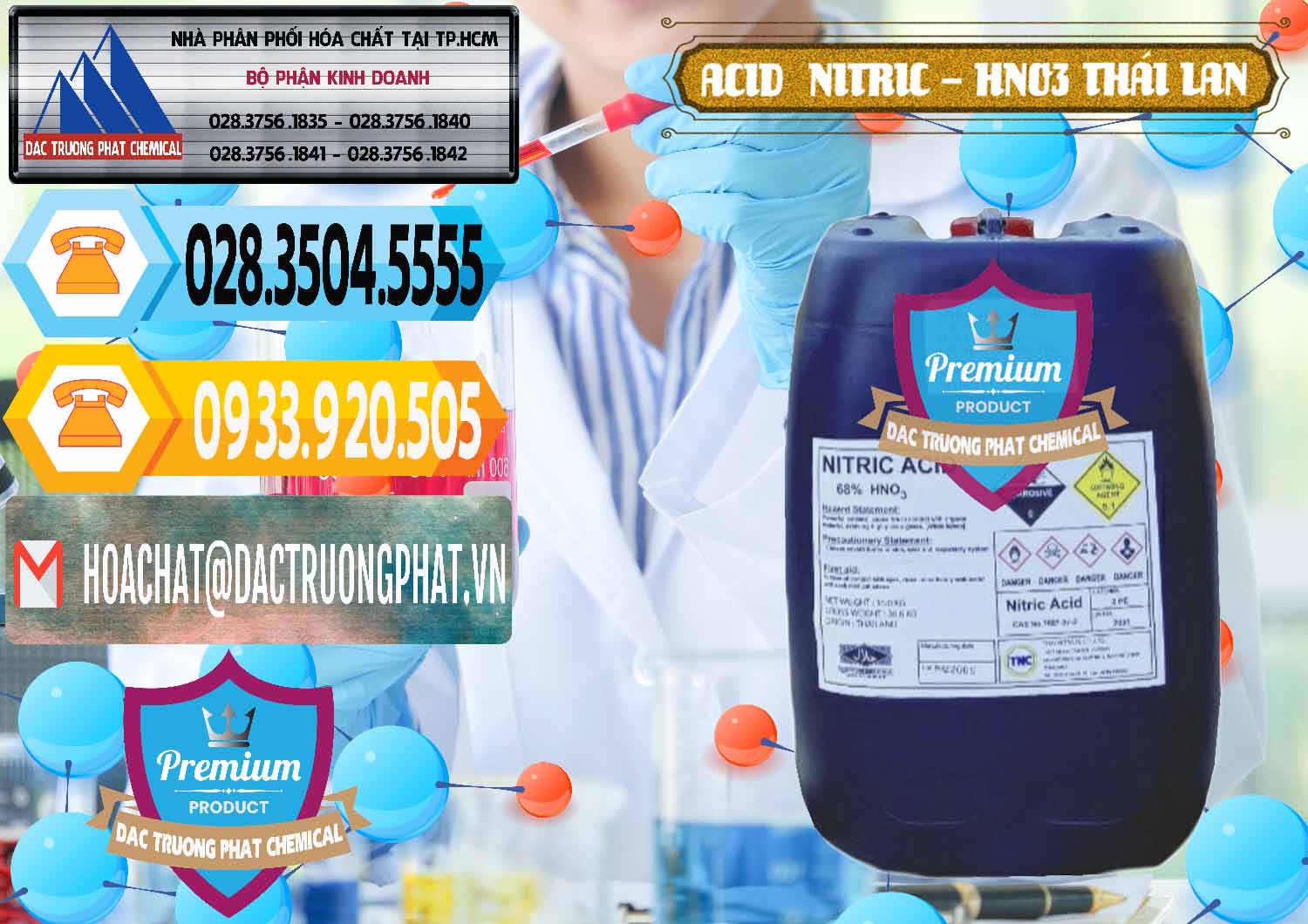 Nơi chuyên phân phối _ bán Acid Nitric – Axit Nitric HNO3 Thái Lan Thailand - 0344 - Công ty chuyên cung cấp - bán hóa chất tại TP.HCM - hoachattayrua.net