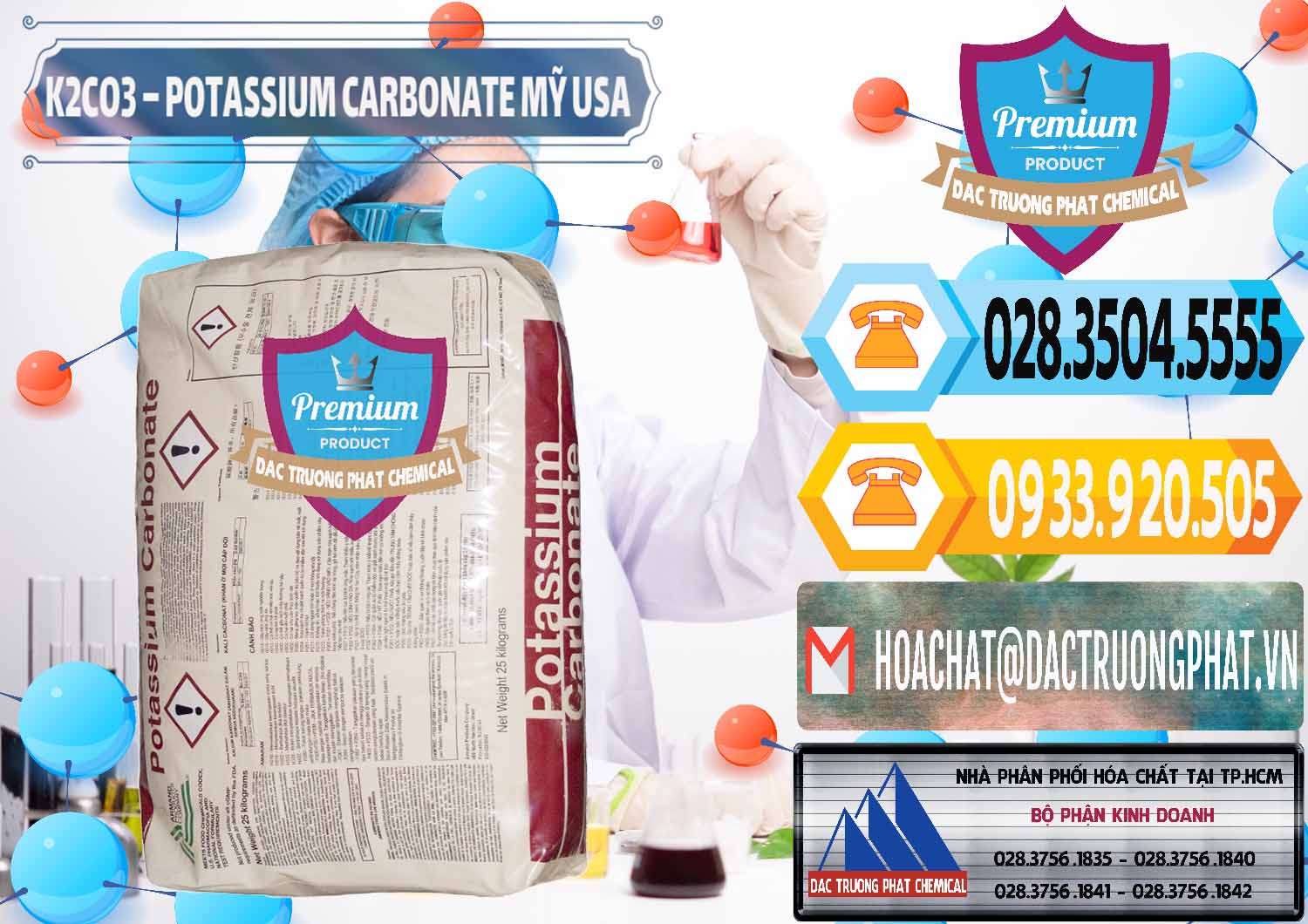 Chuyên nhập khẩu & bán K2Co3 – Potassium Carbonate Mỹ USA - 0082 - Nhà cung ứng & phân phối hóa chất tại TP.HCM - hoachattayrua.net