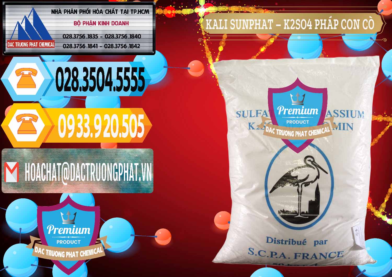 Bán ( phân phối ) Kali Sunphat – K2SO4 Con Cò Pháp France - 0083 - Chuyên cung cấp _ kinh doanh hóa chất tại TP.HCM - hoachattayrua.net
