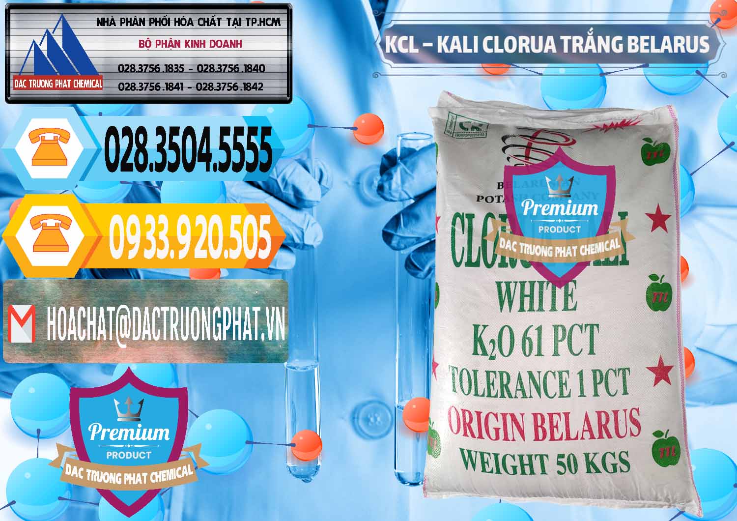 Nhà cung cấp và bán KCL – Kali Clorua Trắng Belarus - 0085 - Cty chuyên kinh doanh & cung cấp hóa chất tại TP.HCM - hoachattayrua.net