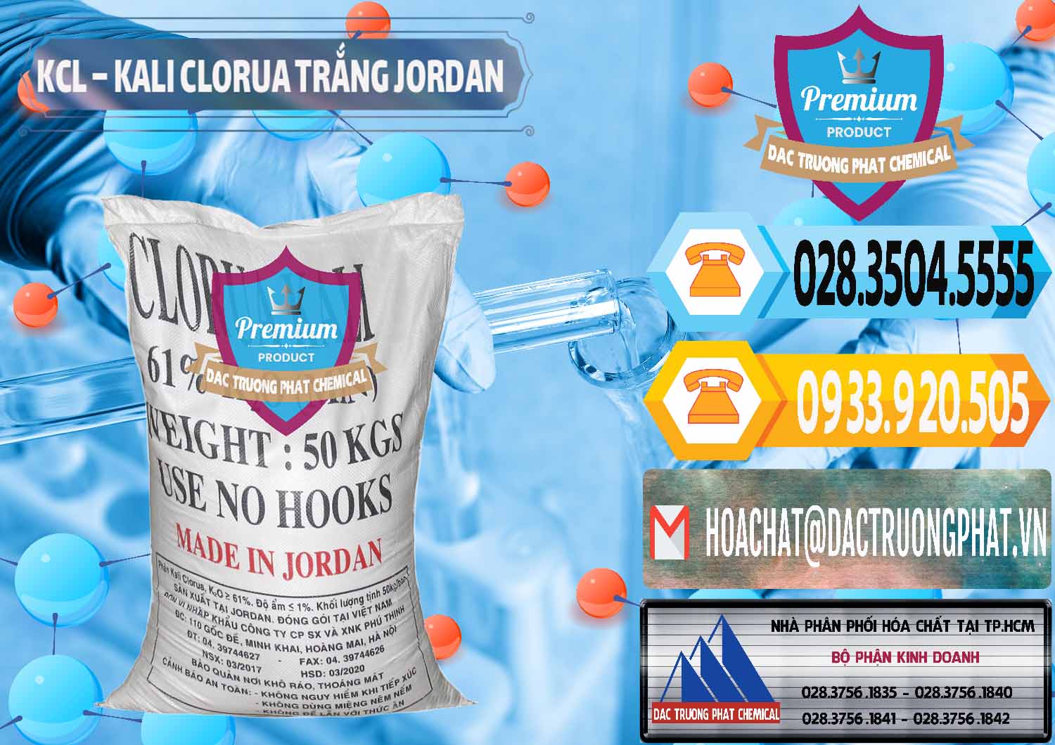 Cty bán và phân phối KCL – Kali Clorua Trắng Jordan - 0088 - Nơi phân phối - cung cấp hóa chất tại TP.HCM - hoachattayrua.net