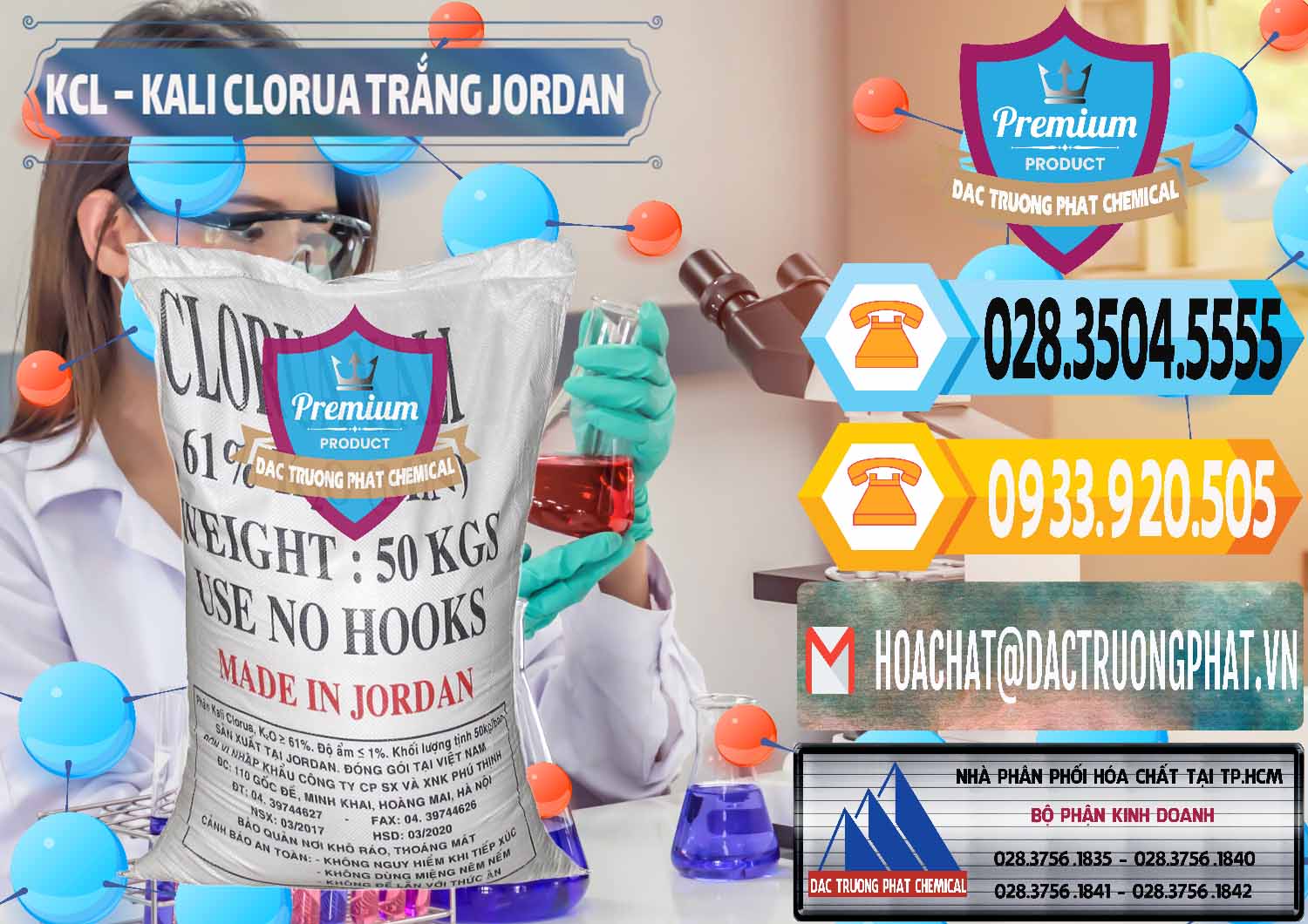 Nơi chuyên cung cấp và bán KCL – Kali Clorua Trắng Jordan - 0088 - Đơn vị chuyên cung cấp và nhập khẩu hóa chất tại TP.HCM - hoachattayrua.net