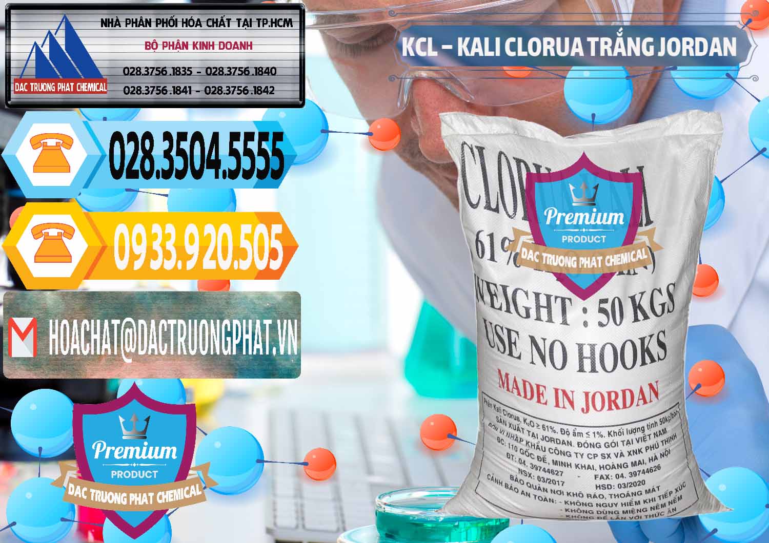 Nơi chuyên nhập khẩu ( bán ) KCL – Kali Clorua Trắng Jordan - 0088 - Đơn vị chuyên phân phối và bán hóa chất tại TP.HCM - hoachattayrua.net