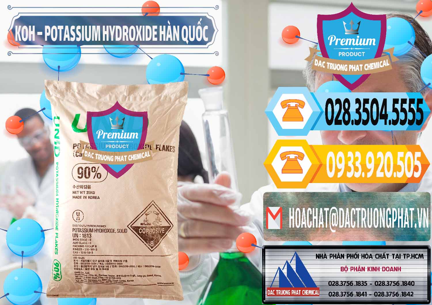 Công ty chuyên nhập khẩu và bán KOH ( 90%) – Potassium Hydroxide Unid Hàn Quốc Korea - 0090 - Nhà cung cấp _ nhập khẩu hóa chất tại TP.HCM - hoachattayrua.net