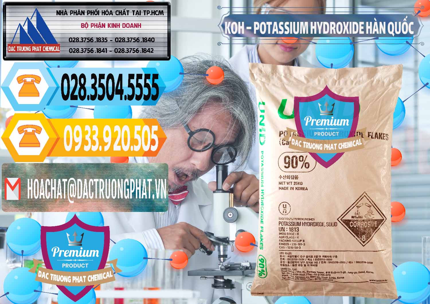 Đơn vị chuyên bán & phân phối KOH ( 90%) – Potassium Hydroxide Unid Hàn Quốc Korea - 0090 - Cty cung cấp _ bán hóa chất tại TP.HCM - hoachattayrua.net