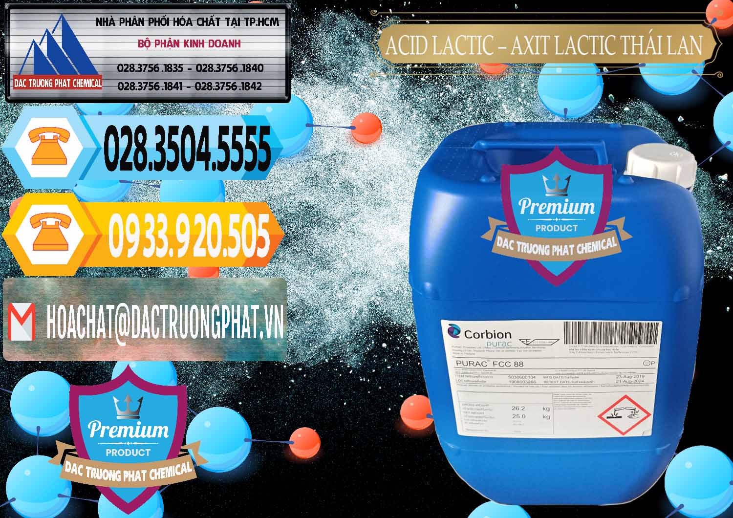 Bán - cung cấp Acid Lactic – Axit Lactic Thái Lan Purac FCC 88 - 0012 - Chuyên cung cấp & bán hóa chất tại TP.HCM - hoachattayrua.net