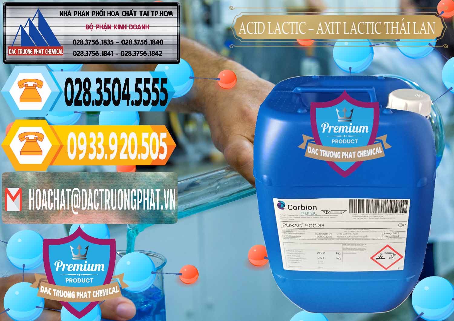 Công ty nhập khẩu ( bán ) Acid Lactic – Axit Lactic Thái Lan Purac FCC 88 - 0012 - Công ty chuyên phân phối và cung ứng hóa chất tại TP.HCM - hoachattayrua.net