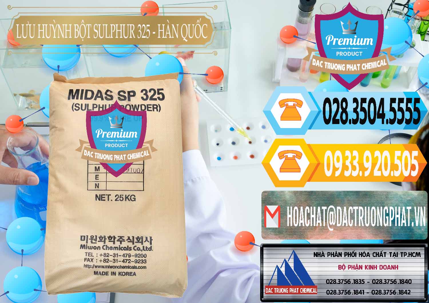 Nơi chuyên bán ( cung ứng ) Lưu huỳnh Bột - Sulfur Powder Midas SP 325 Hàn Quốc Korea - 0198 - Cty phân phối _ bán hóa chất tại TP.HCM - hoachattayrua.net