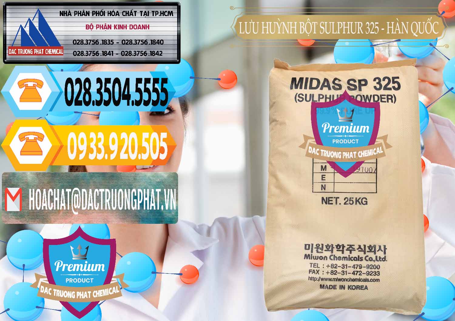Công ty chuyên nhập khẩu ( bán ) Lưu huỳnh Bột - Sulfur Powder Midas SP 325 Hàn Quốc Korea - 0198 - Đơn vị phân phối ( cung cấp ) hóa chất tại TP.HCM - hoachattayrua.net