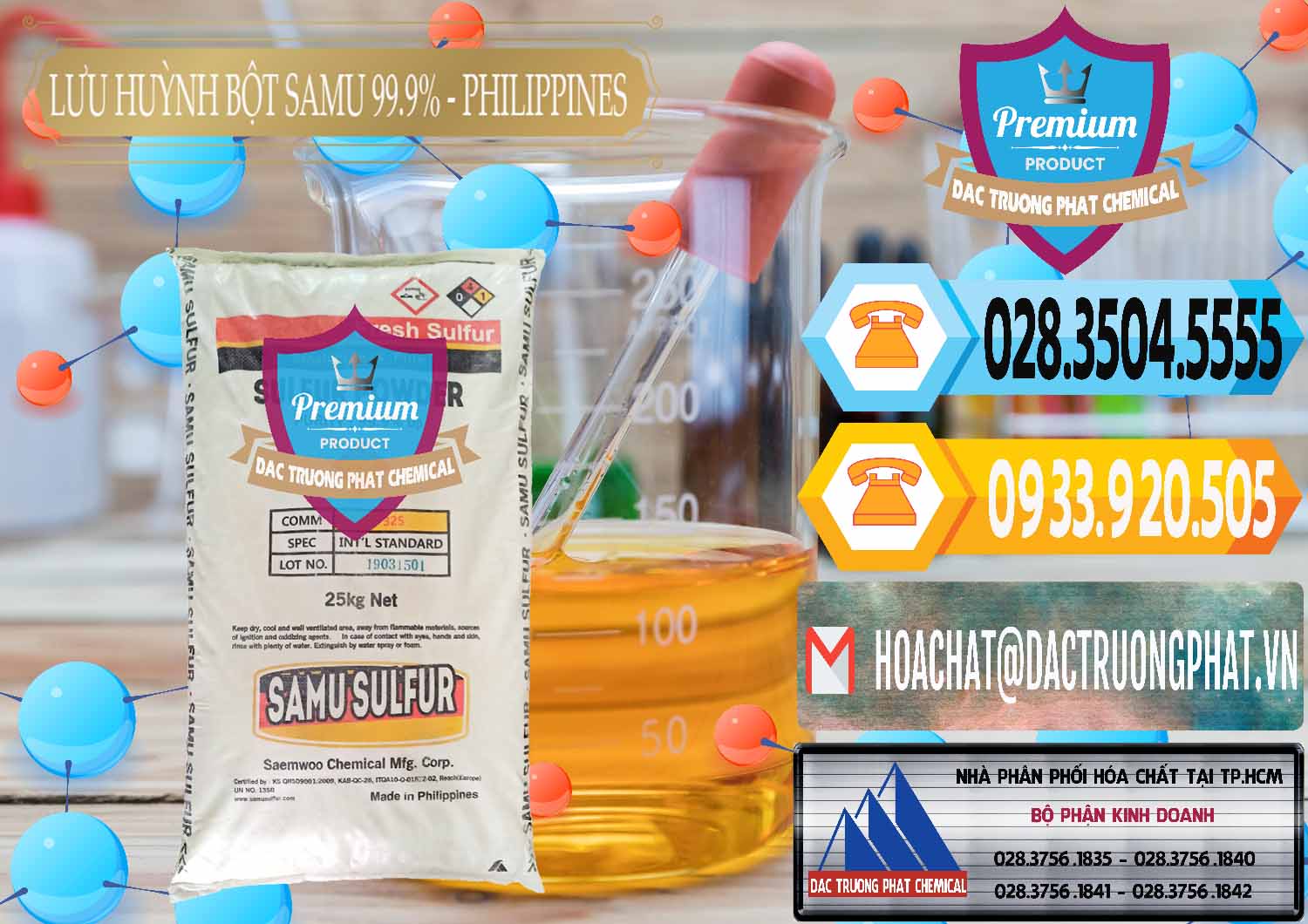 Cty chuyên nhập khẩu & bán Lưu huỳnh Bột - Sulfur Powder Samu Philippines - 0201 - Nơi cung cấp _ phân phối hóa chất tại TP.HCM - hoachattayrua.net