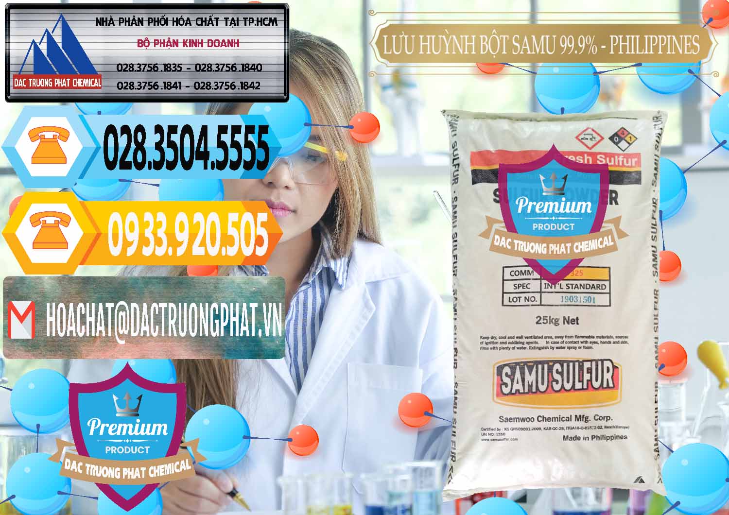 Đơn vị chuyên bán ( cung ứng ) Lưu huỳnh Bột - Sulfur Powder Samu Philippines - 0201 - Cty phân phối & kinh doanh hóa chất tại TP.HCM - hoachattayrua.net