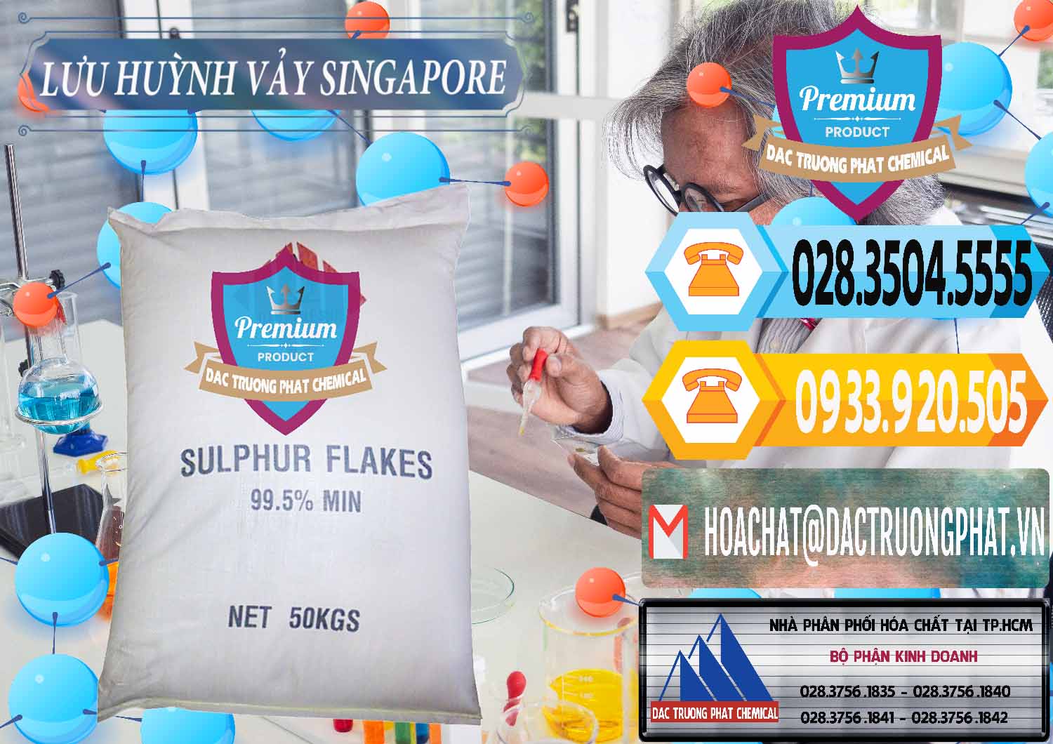 Cty chuyên bán - phân phối Lưu huỳnh Vảy - Sulfur Flakes Singapore - 0346 - Đơn vị cung cấp và nhập khẩu hóa chất tại TP.HCM - hoachattayrua.net