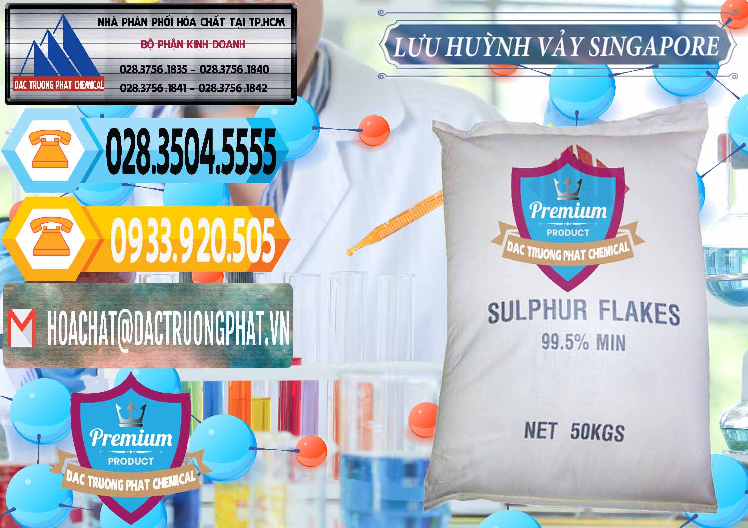 Phân phối ( bán ) Lưu huỳnh Vảy - Sulfur Flakes Singapore - 0346 - Đơn vị chuyên phân phối & bán hóa chất tại TP.HCM - hoachattayrua.net
