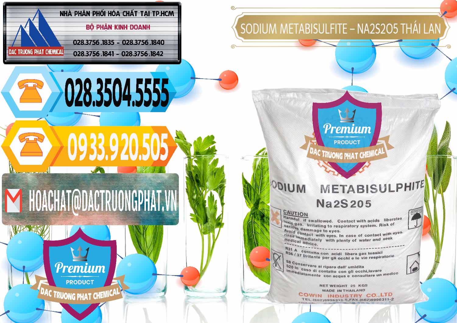 Nơi chuyên kinh doanh ( bán ) Sodium Metabisulfite - NA2S2O5 Thái Lan Cowin - 0145 - Nơi chuyên phân phối & bán hóa chất tại TP.HCM - hoachattayrua.net