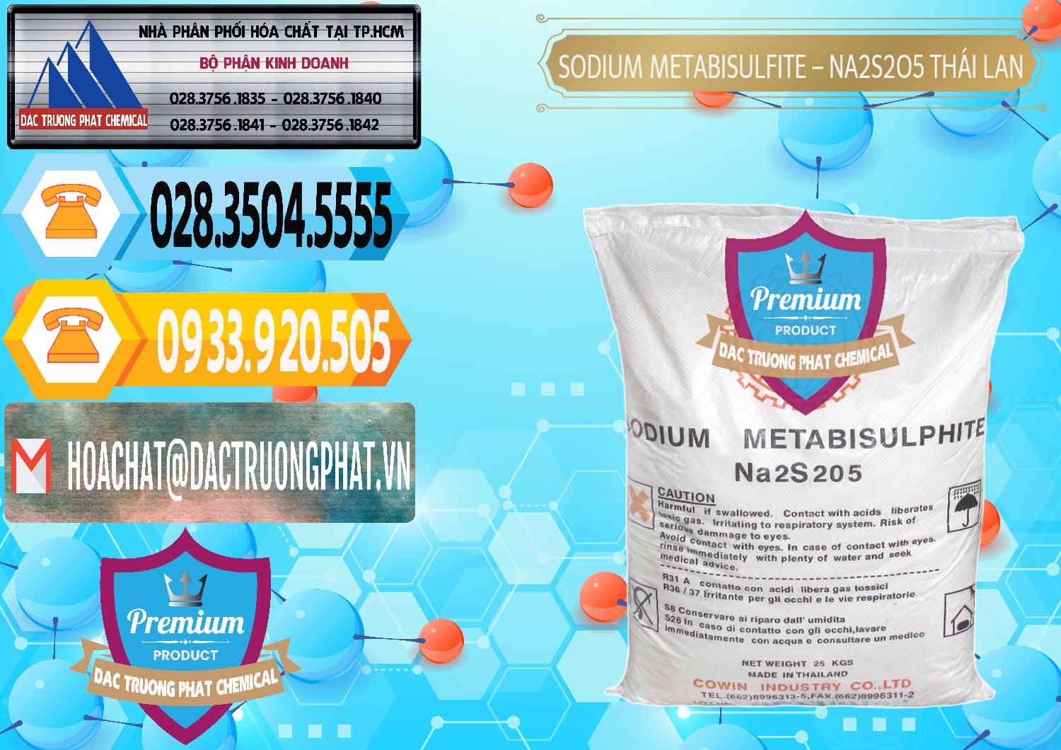 Cty chuyên bán ( phân phối ) Sodium Metabisulfite - NA2S2O5 Thái Lan Cowin - 0145 - Công ty chuyên cung ứng & phân phối hóa chất tại TP.HCM - hoachattayrua.net