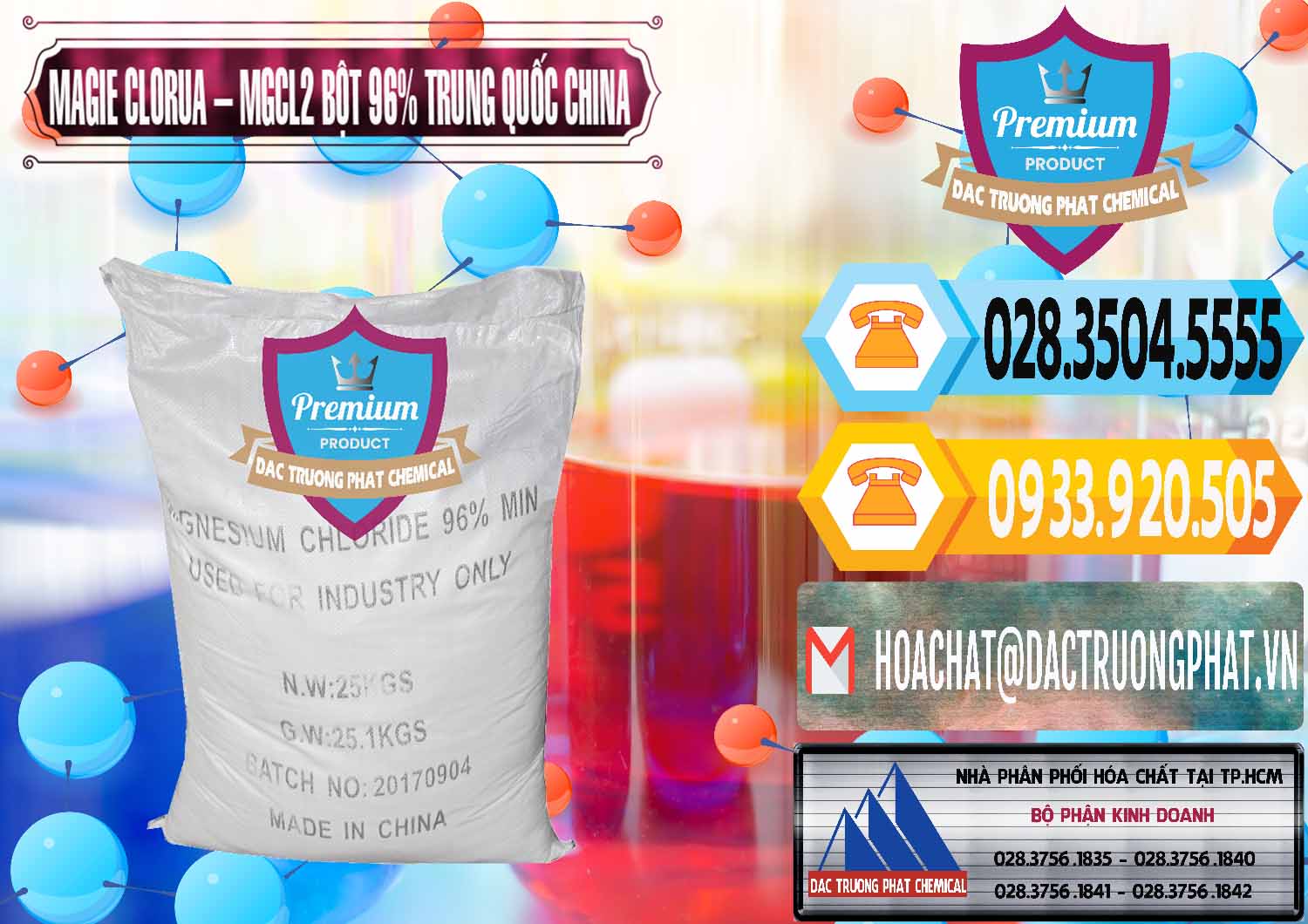 Phân phối và bán Magie Clorua – MGCL2 96% Dạng Bột Bao Chữ Đen Trung Quốc China - 0205 - Đơn vị cung cấp ( nhập khẩu ) hóa chất tại TP.HCM - hoachattayrua.net