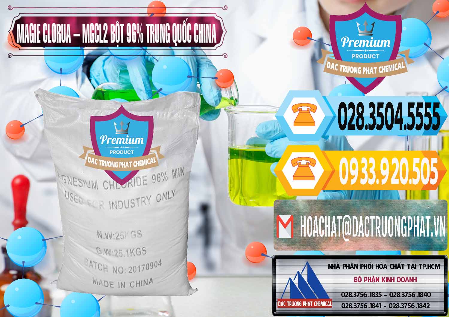 Đơn vị cung cấp - bán Magie Clorua – MGCL2 96% Dạng Bột Bao Chữ Đen Trung Quốc China - 0205 - Nơi phân phối ( bán ) hóa chất tại TP.HCM - hoachattayrua.net