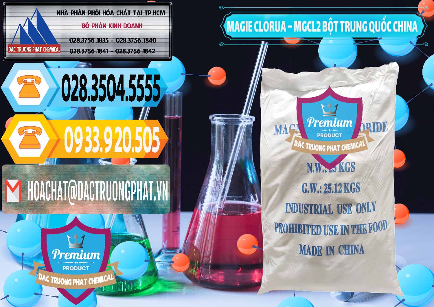 Công ty cung ứng & bán Magie Clorua – MGCL2 96% Dạng Bột Bao Chữ Xanh Trung Quốc China - 0207 - Chuyên phân phối ( bán ) hóa chất tại TP.HCM - hoachattayrua.net