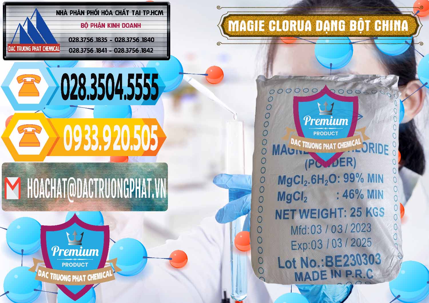 Cty chuyên bán & cung ứng Magie Clorua – MGCL2 96% Dạng Bột Logo Kim Cương Trung Quốc China - 0387 - Đơn vị chuyên cung cấp ( nhập khẩu ) hóa chất tại TP.HCM - hoachattayrua.net