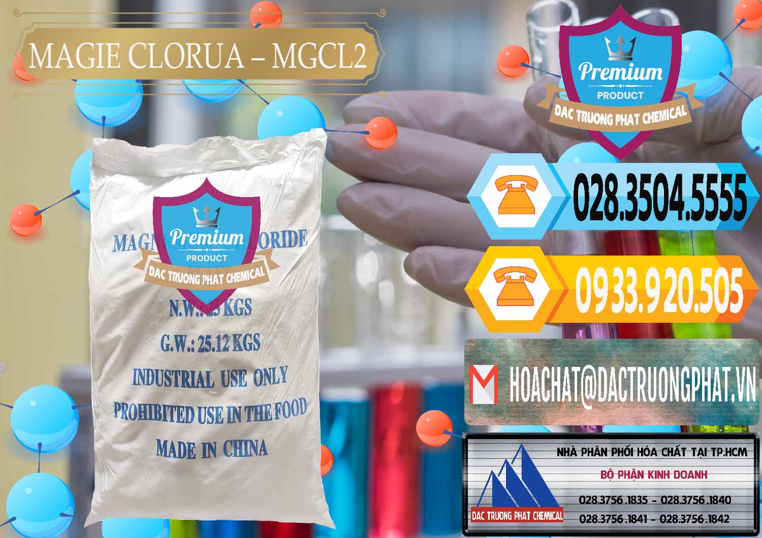 Công ty chuyên bán ( cung cấp ) Magie Clorua – MGCL2 96% Dạng Vảy Trung Quốc China - 0091 - Nơi chuyên nhập khẩu - phân phối hóa chất tại TP.HCM - hoachattayrua.net