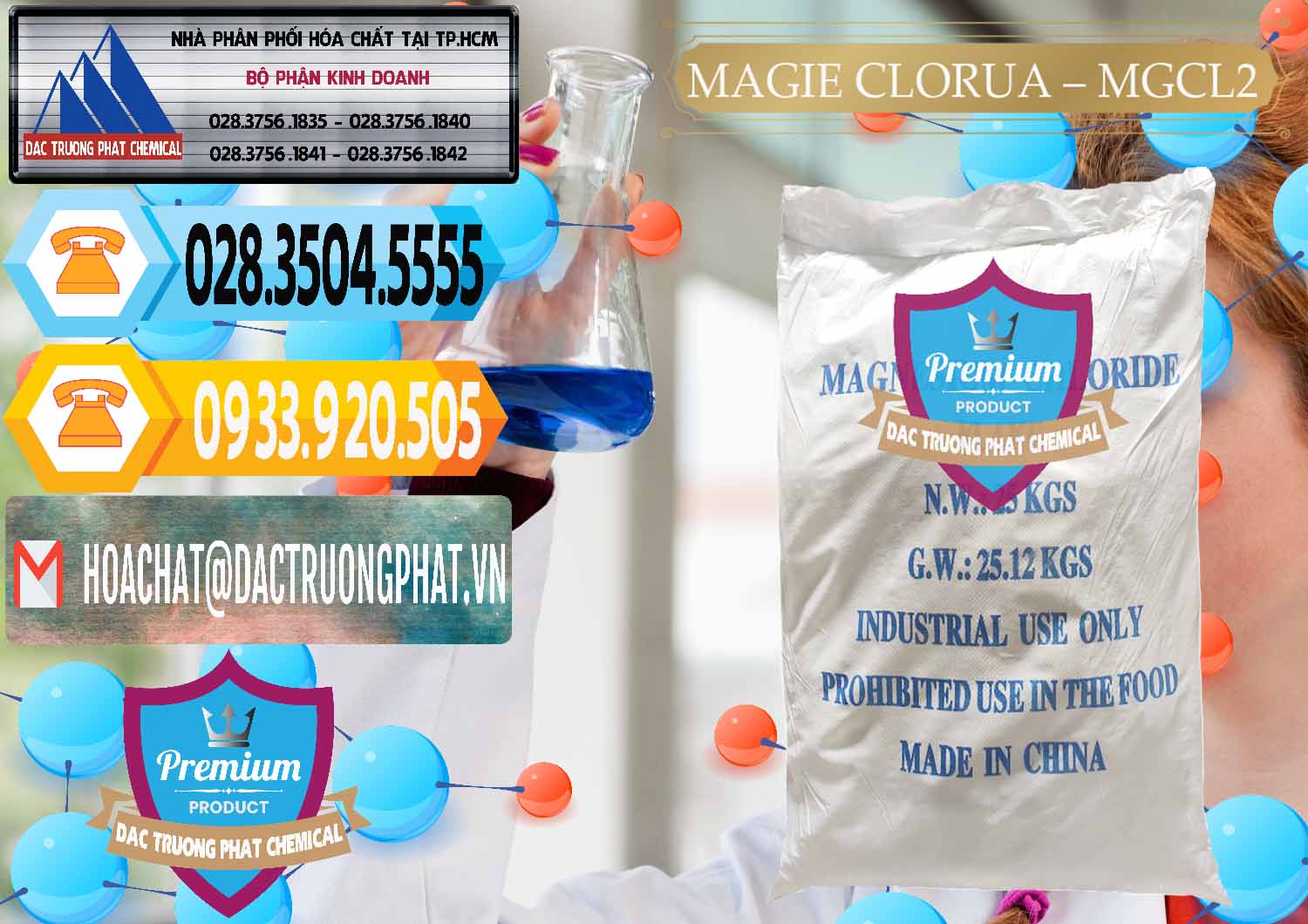 Nơi bán & phân phối Magie Clorua – MGCL2 96% Dạng Vảy Trung Quốc China - 0091 - Đơn vị chuyên nhập khẩu ( cung cấp ) hóa chất tại TP.HCM - hoachattayrua.net