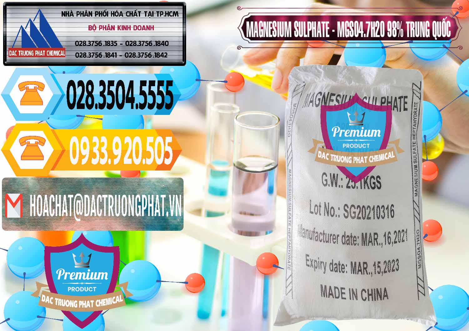 Chuyên cung cấp - bán MGSO4.7H2O – Magnesium Sulphate 98% Trung Quốc China - 0229 - Nơi chuyên phân phối & bán hóa chất tại TP.HCM - hoachattayrua.net