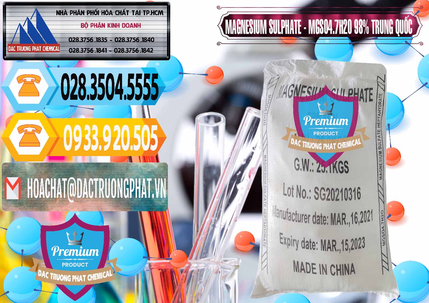 Đơn vị bán ( phân phối ) MGSO4.7H2O – Magnesium Sulphate 98% Trung Quốc China - 0229 - Đơn vị phân phối & bán hóa chất tại TP.HCM - hoachattayrua.net