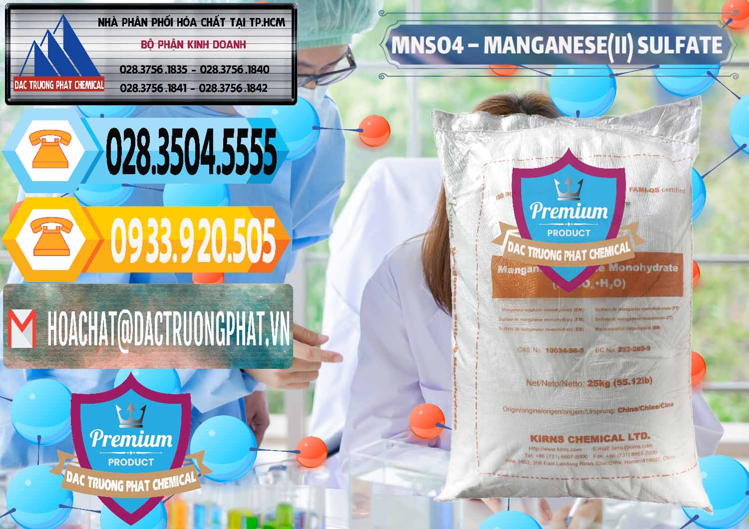 Chuyên bán _ cung cấp MNSO4 – Manganese (II) Sulfate Kirns Trung Quốc China - 0095 - Cty bán & cung cấp hóa chất tại TP.HCM - hoachattayrua.net