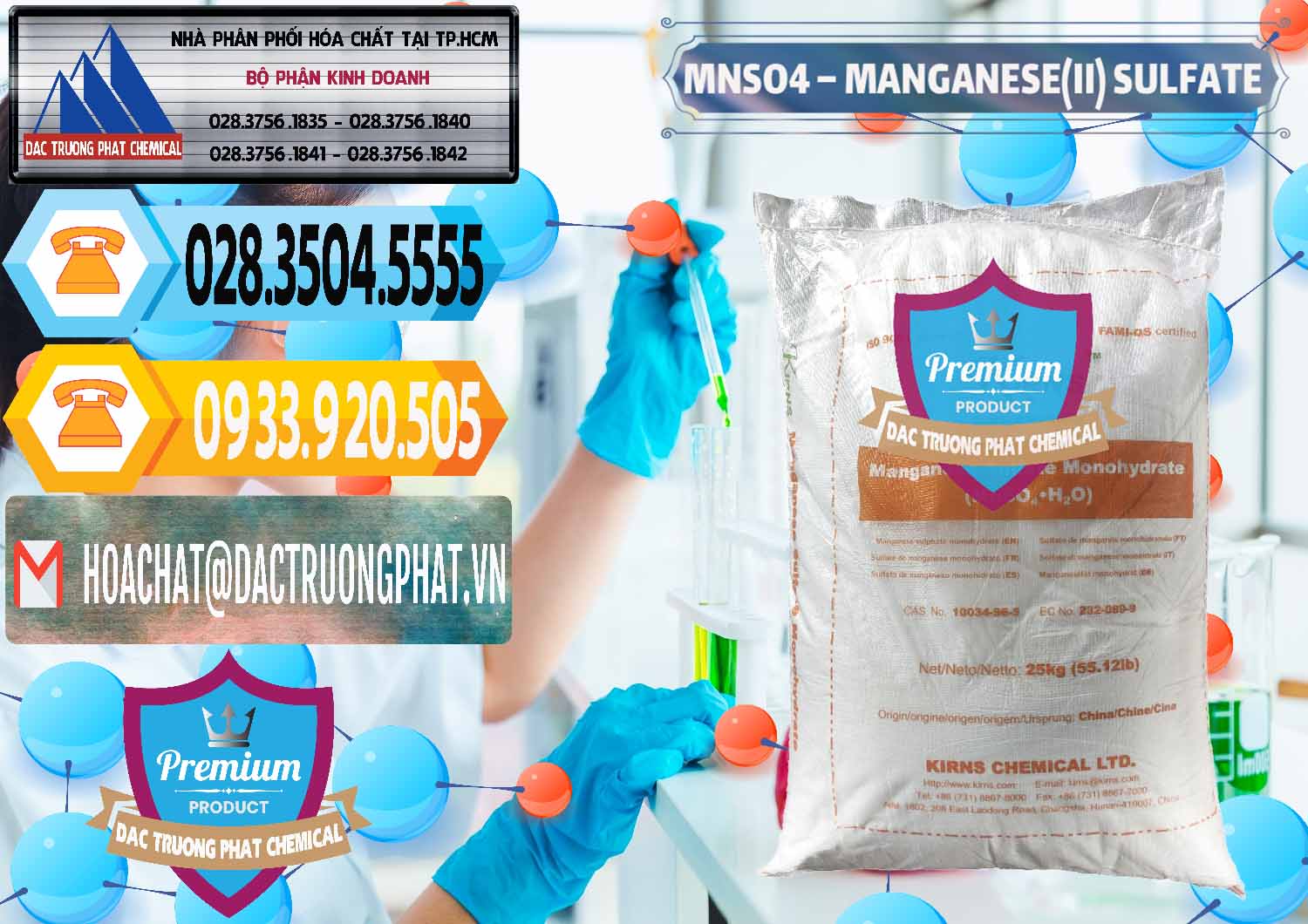 Cty chuyên phân phối « bán hóa chất MnSO4 / Mangan (II) Sunfate Dạng Bột Monohydrate Kirns Trung Quốc China tại Đồng Tháp Nhà nhập khẩu _ bán MNSO4 – Manganese (II) Sulfate Kirns Trung Quốc China - 0095 - Cty chuyên cung cấp - kinh doanh hóa chất tại TP.HCM - hoachattayrua.net