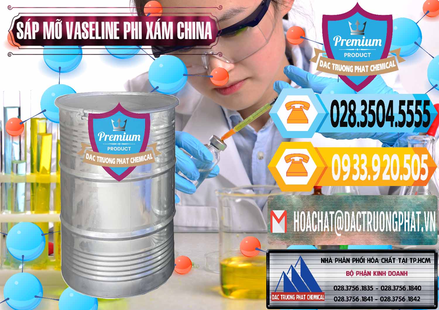 Nhà cung ứng - bán Sáp Mỡ Vaseline Phi Xám Trung Quốc China - 0291 - Công ty chuyên phân phối và cung ứng hóa chất tại TP.HCM - hoachattayrua.net