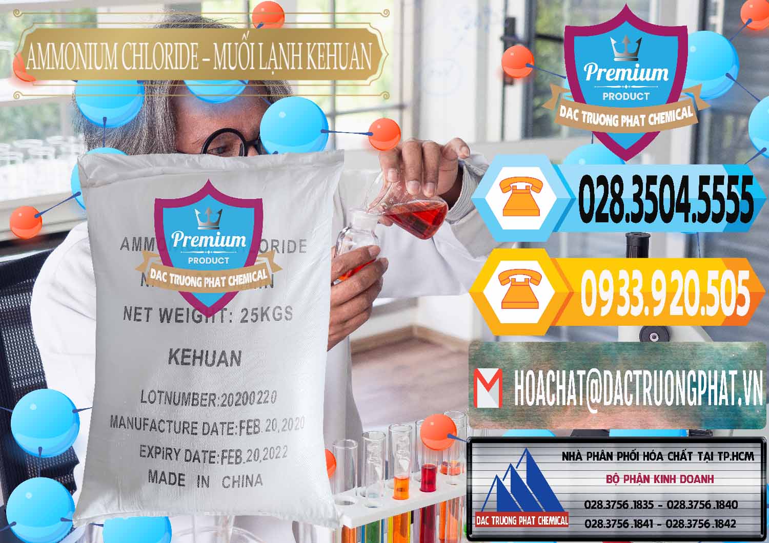 Cty chuyên phân phối ( bán ) Ammonium Chloride – NH4CL Muối Lạnh Kehuan Trung Quốc China - 0022 - Công ty chuyên cung cấp & bán hóa chất tại TP.HCM - hoachattayrua.net