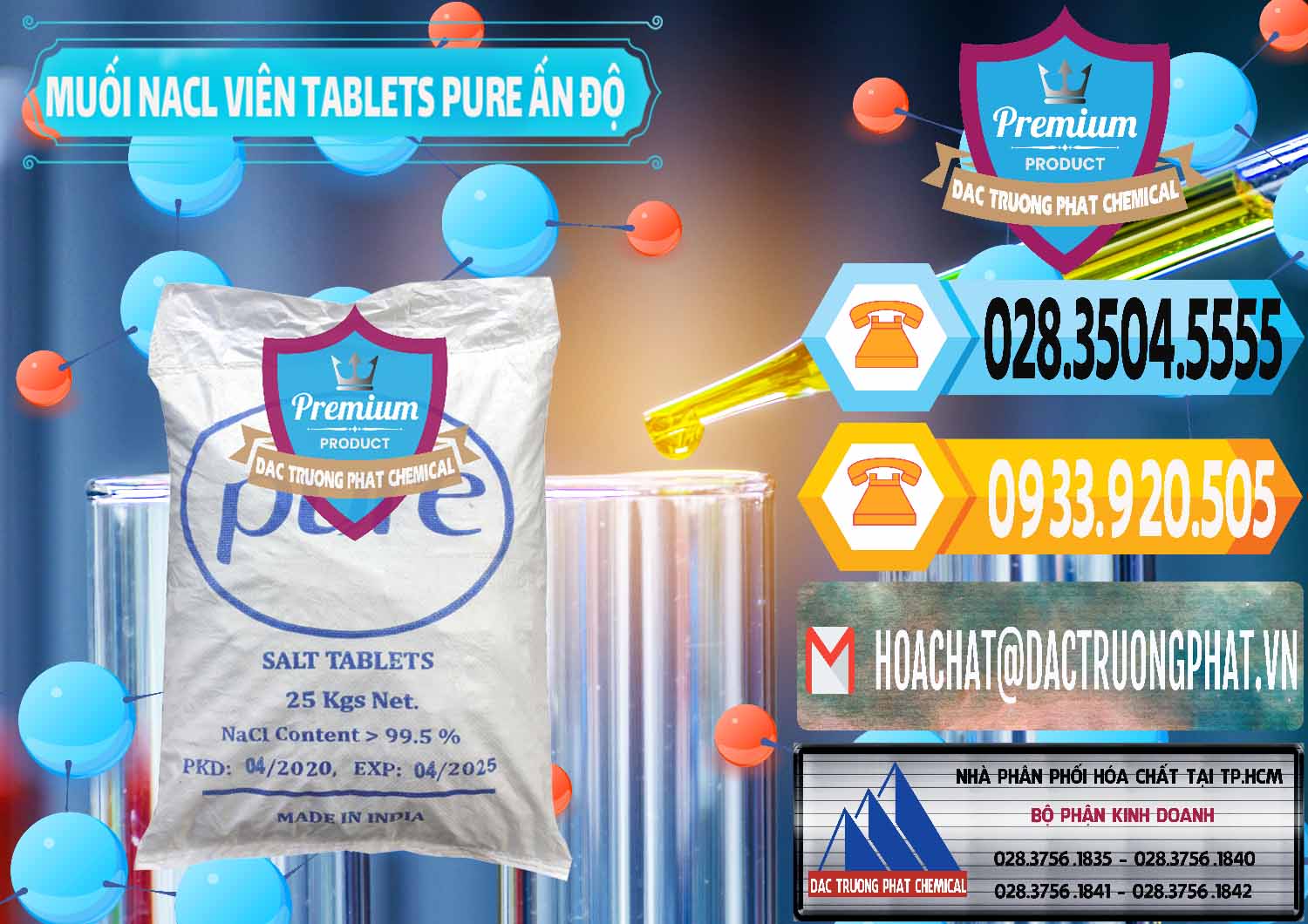 Cty phân phối _ bán Muối NaCL – Sodium Chloride Dạng Viên Tablets Pure Ấn Độ India - 0294 - Cty phân phối & bán hóa chất tại TP.HCM - hoachattayrua.net