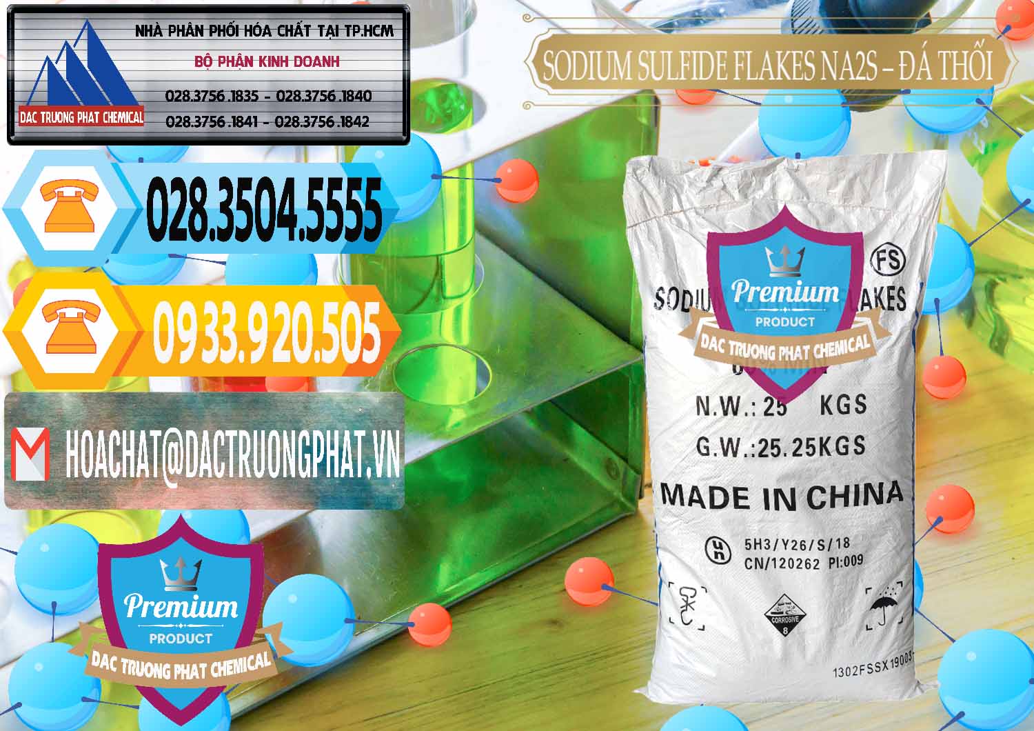 Cty nhập khẩu và bán Sodium Sulfide Flakes NA2S – Đá Thối Đỏ Trung Quốc China - 0150 - Nơi phân phối - cung cấp hóa chất tại TP.HCM - hoachattayrua.net