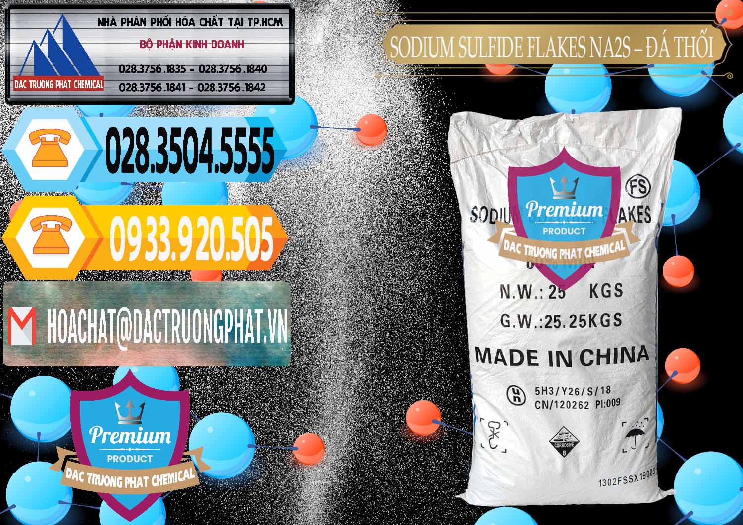 Kinh doanh ( bán ) Sodium Sulfide Flakes NA2S – Đá Thối Đỏ Trung Quốc China - 0150 - Nơi chuyên phân phối và cung ứng hóa chất tại TP.HCM - hoachattayrua.net