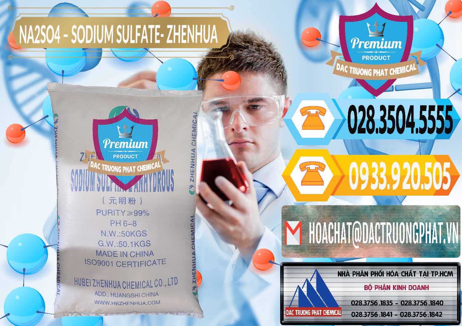 Cty cung ứng - bán Sodium Sulphate - Muối Sunfat Na2SO4 Zhenhua Trung Quốc China - 0101 - Công ty chuyên kinh doanh ( phân phối ) hóa chất tại TP.HCM - hoachattayrua.net