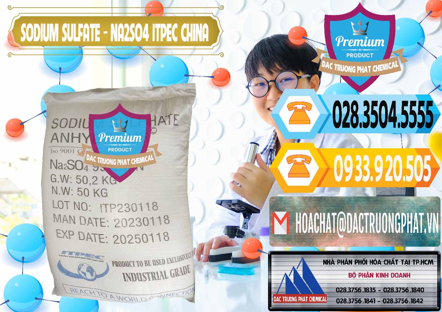 Chuyên nhập khẩu & bán Sodium Sulphate - Muối Sunfat Na2SO4 ITPEC Trung Quốc China - 0340 - Cty kinh doanh - phân phối hóa chất tại TP.HCM - hoachattayrua.net