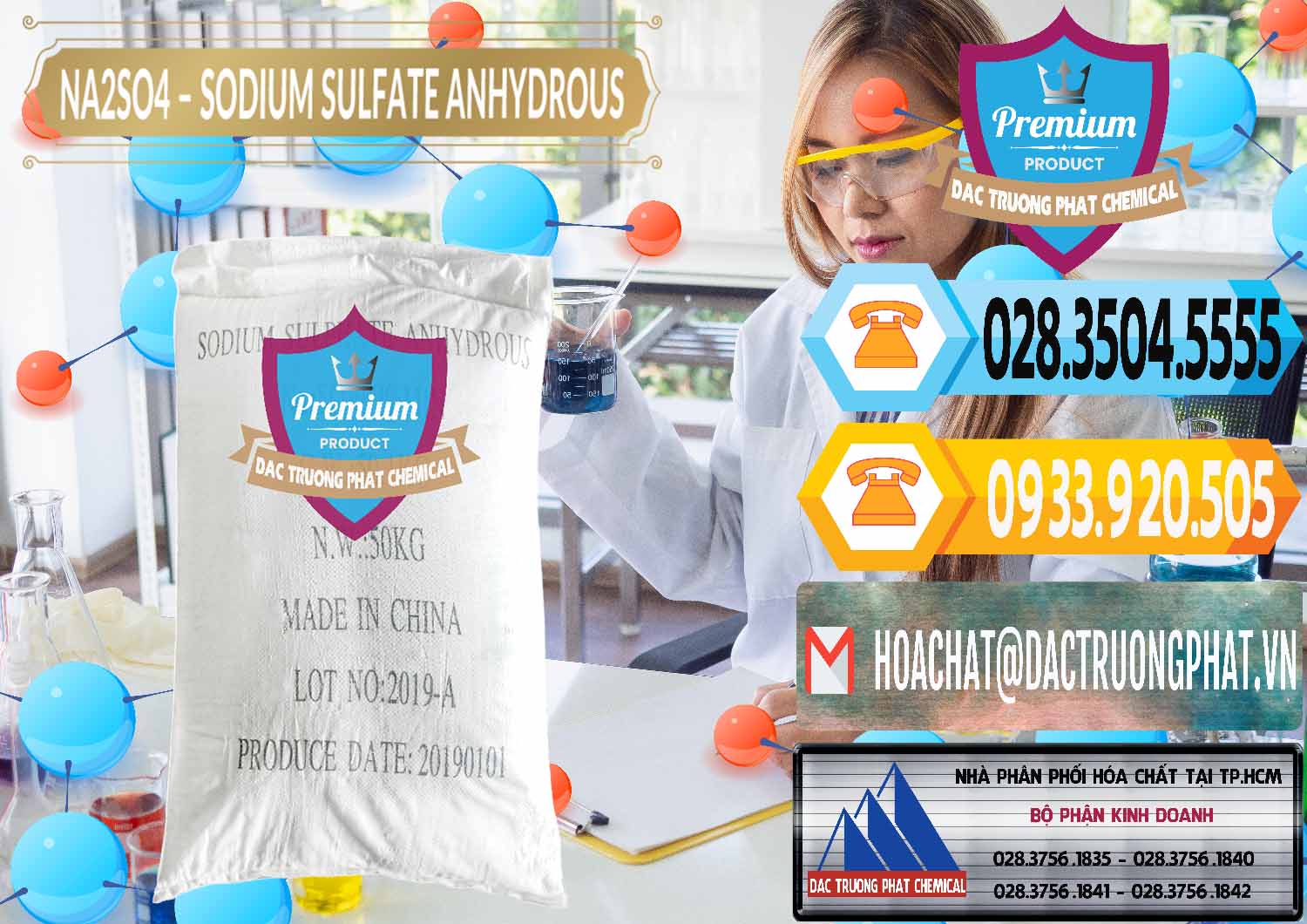Nơi chuyên kinh doanh ( bán ) Sodium Sulphate - Muối Sunfat Na2SO4 PH 6-8 Trung Quốc China - 0099 - Đơn vị chuyên nhập khẩu & cung cấp hóa chất tại TP.HCM - hoachattayrua.net