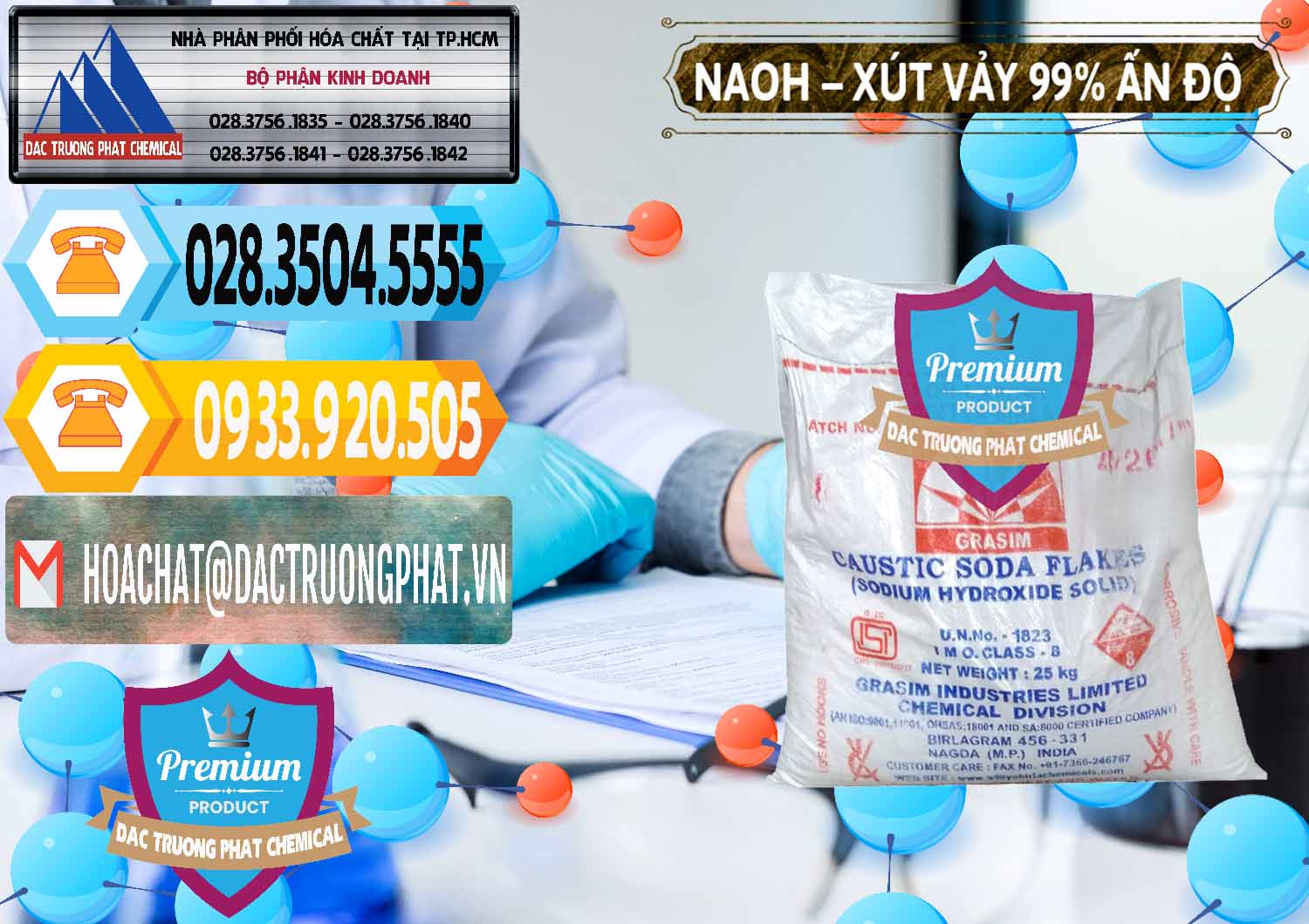 Phân phối ( bán ) Xút Vảy - NaOH Vảy 99% Aditya Birla Grasim Ấn Độ India - 0171 - Nơi chuyên cung cấp ( nhập khẩu ) hóa chất tại TP.HCM - hoachattayrua.net