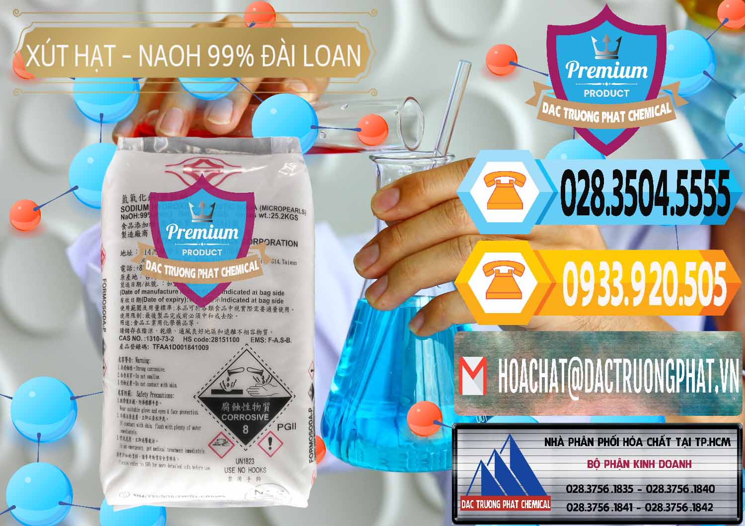 Nơi kinh doanh _ bán Xút Hạt - NaOH Bột 99% Đài Loan Taiwan Formosa - 0167 - Phân phối _ cung cấp hóa chất tại TP.HCM - hoachattayrua.net