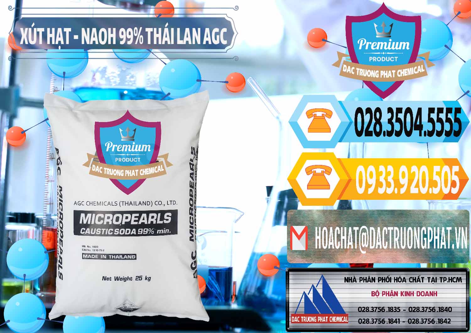 Đơn vị kinh doanh - bán Xút Hạt - NaOH Bột 99% AGC Thái Lan - 0168 - Nơi bán và phân phối hóa chất tại TP.HCM - hoachattayrua.net