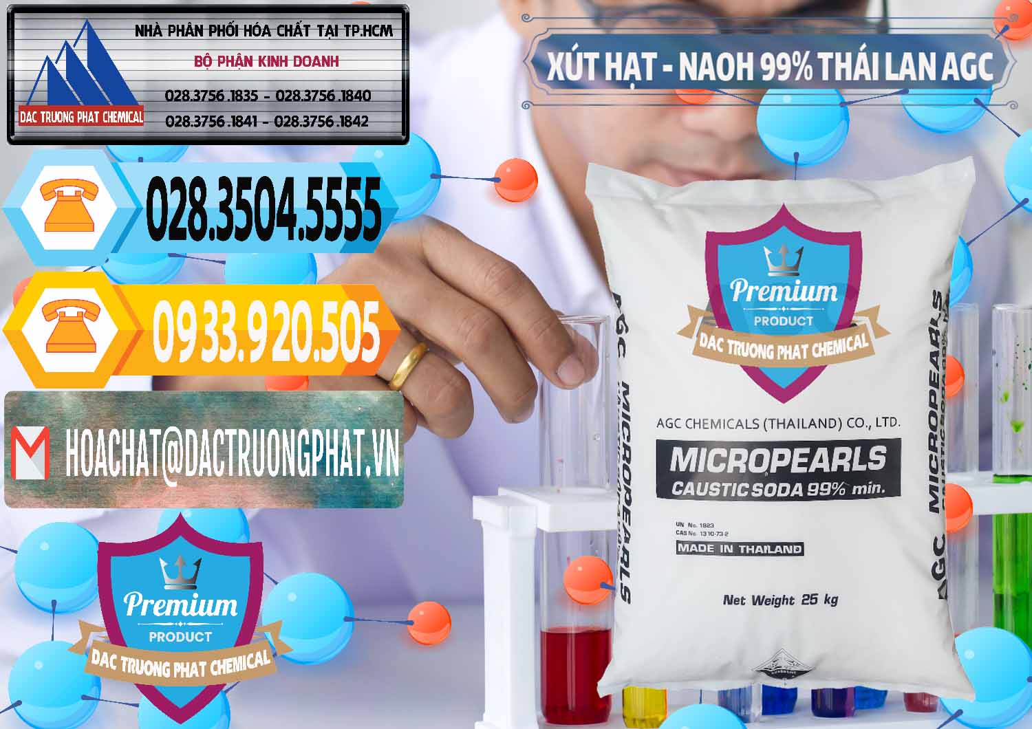 Nhà phân phối & bán Xút Hạt - NaOH Bột 99% AGC Thái Lan - 0168 - Cty phân phối ( cung cấp ) hóa chất tại TP.HCM - hoachattayrua.net