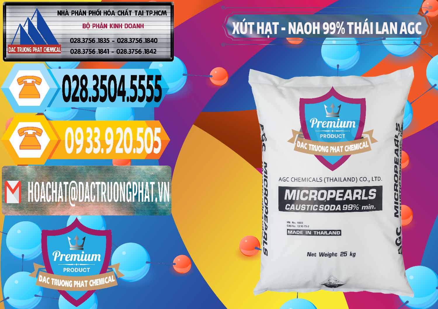 Nhà phân phối _ bán Xút Hạt - NaOH Bột 99% AGC Thái Lan - 0168 - Chuyên phân phối - kinh doanh hóa chất tại TP.HCM - hoachattayrua.net