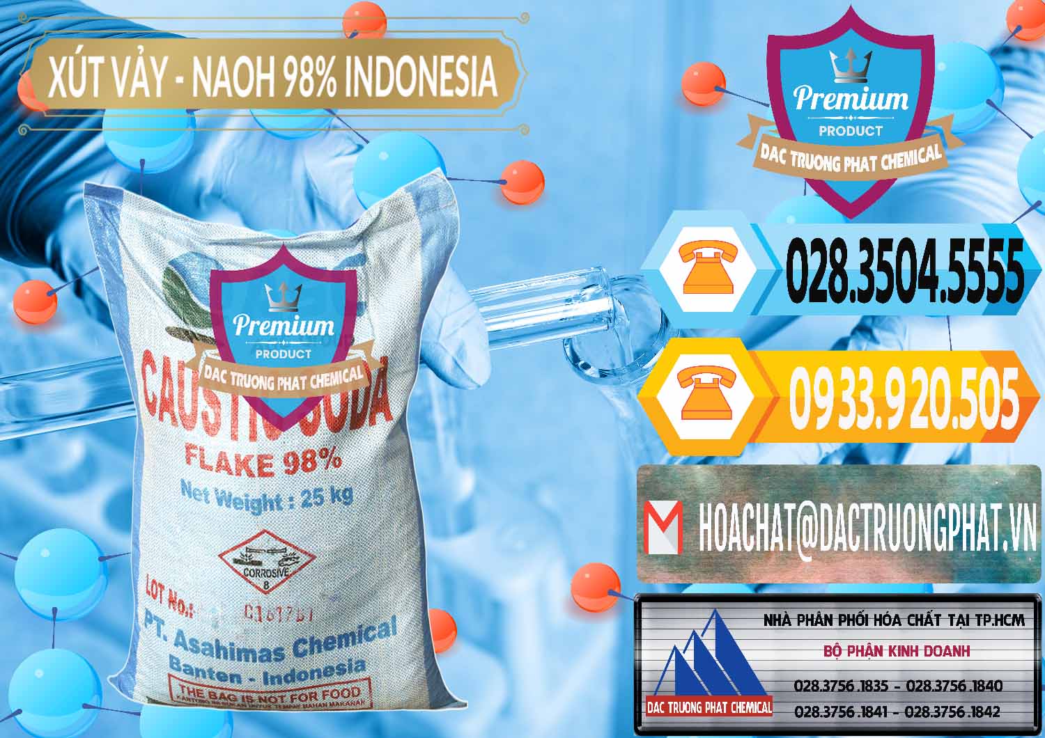 Nơi bán - cung ứng Xút Vảy - NaOH Vảy 98% ASC Indonesia - 0172 - Chuyên cung cấp ( bán ) hóa chất tại TP.HCM - hoachattayrua.net