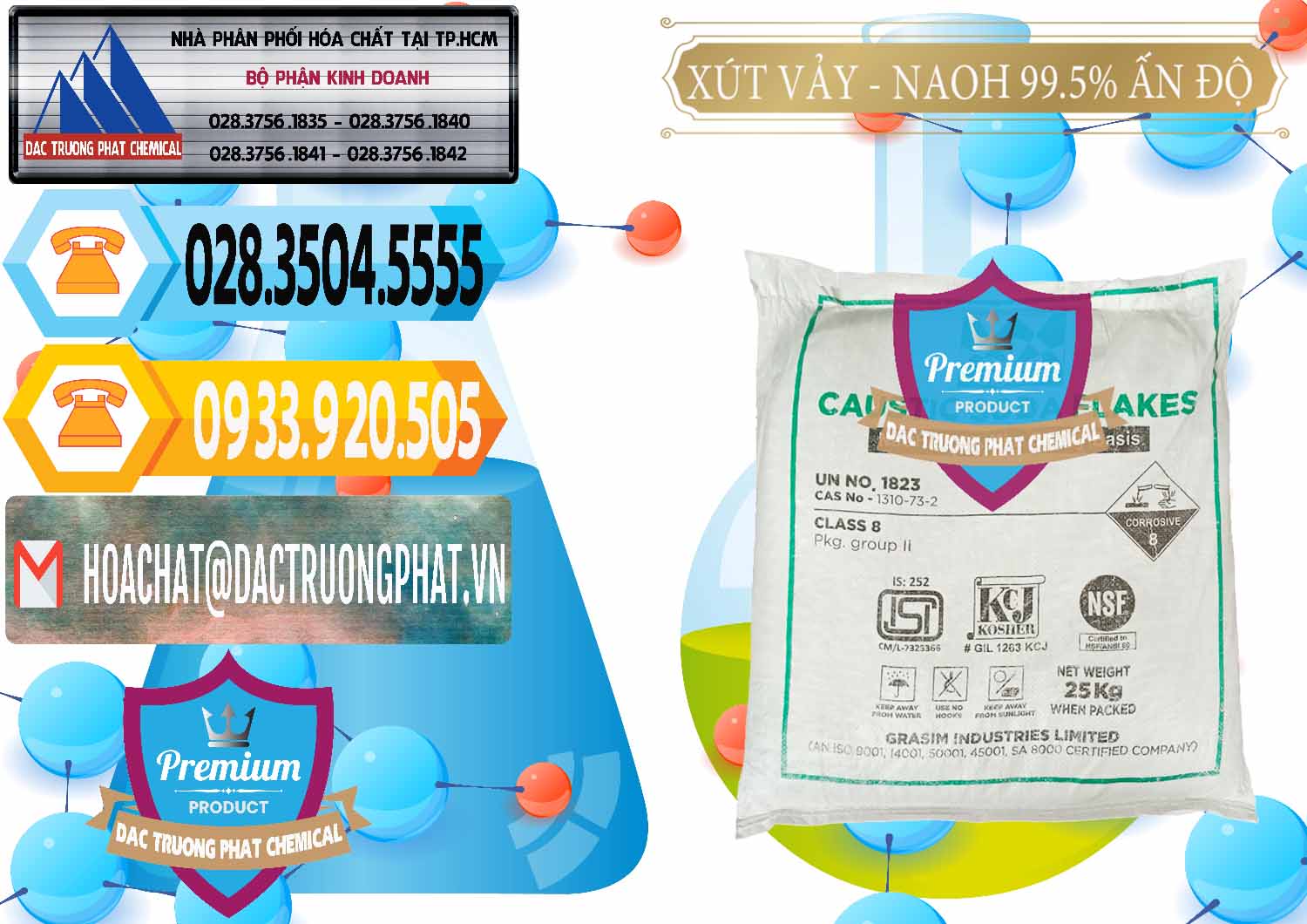 Nơi kinh doanh và bán Xút Vảy - NaOH Vảy 99.5% Aditya Birla Grasim Ấn Độ India - 0170 - Nơi phân phối _ cung cấp hóa chất tại TP.HCM - hoachattayrua.net