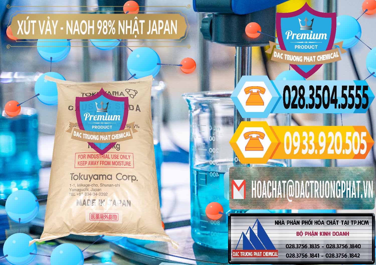 Chuyên bán - phân phối Xút Vảy - NaOH Vảy 98% Tokuyama Nhật Bản Japan - 0173 - Nơi phân phối ( cung cấp ) hóa chất tại TP.HCM - hoachattayrua.net