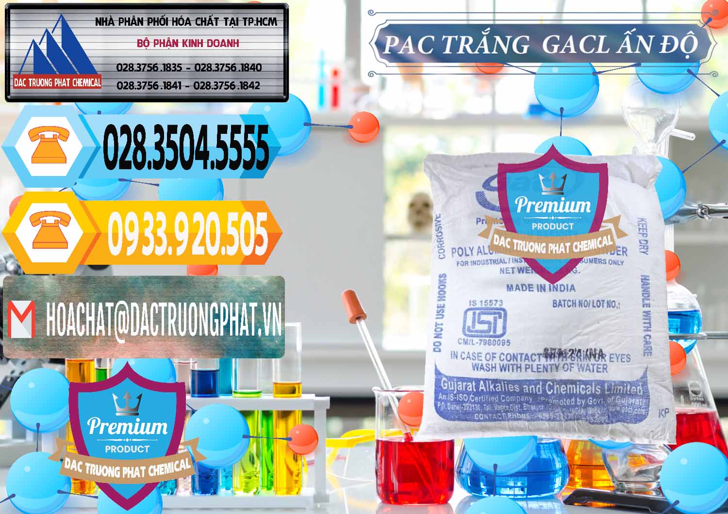 Bán & cung cấp PAC - Polyaluminium Chloride Trắng GACL Ấn Độ India - 0266 - Chuyên bán - phân phối hóa chất tại TP.HCM - hoachattayrua.net